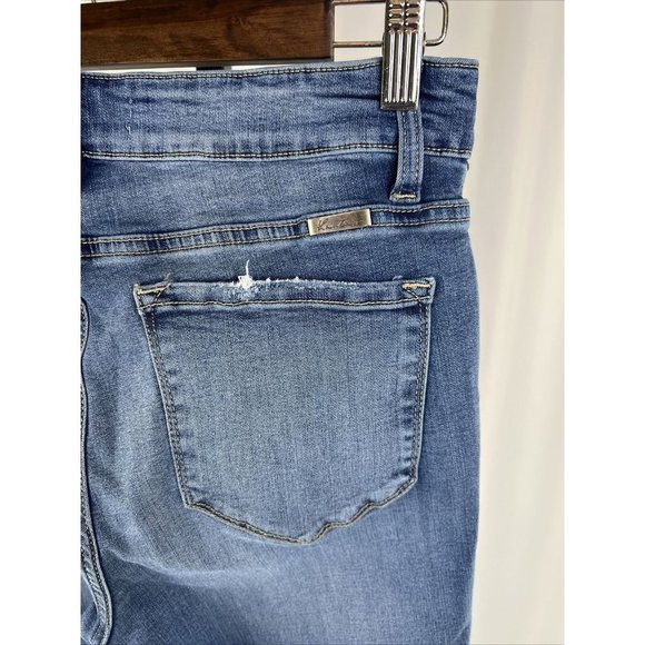 Kancan Brenda Button Front Straight Leg Cropped Jeans - Size 30 - Picture 5 of 12